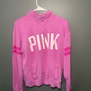 PINK Victoria's Secret Fuchsia Half-Zip Pullover